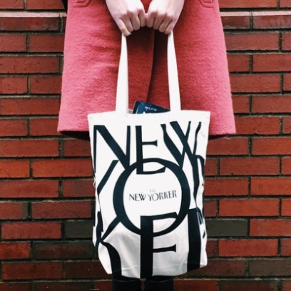 NEW Iconic The New Yorker Logo Canvas Tote Bag